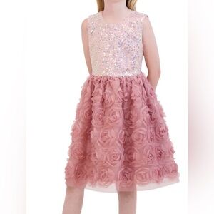 NWT Kensie Girl sequins & flower tulle dress special occasion